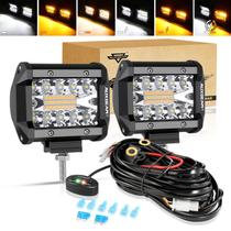 Pods de condução de LED Auxbeam 4 polegadas 120W 12000LM Spot Flood