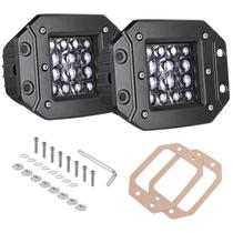 Pods de LED AKD Part 84W Flush Mount Spot Beam 6000K 2 unidades