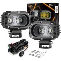 Pods de luz LED Auxbeam 4 polegadas 60 W quadrados Offroad 2 unidades Pods de luz LED Auxbeam 4 polegadas 60 W quadrados Offroad 2 unidades