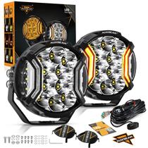 Pods de luz LED Auxbeam V-Ultra Series 172W 5 polegadas com Amber DRL