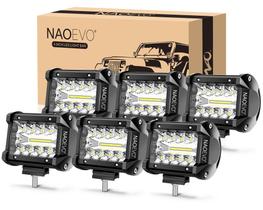 Pods de luz LED NAOEVO 4 polegadas 360 W 36.000 LM Spot Flood Combo x6