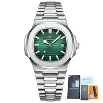 Poedagar Relógio Masculino Quartzo Luminoso Calendário Inox Luxo Original Poedagar Relógio Masculino Quartzo Luminoso Calendário Inox Luxo Original