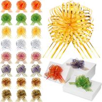 Poen 24 piezas lazos grandes de organza de 6" para tirar - Navidad Poen 24 piezas lazos grandes de organza de 6" para tirar - Navidad