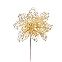 POINSETIA TRABALHADA VAZ OUR 20cm (FLORES CABO CURTO) C/1 UN