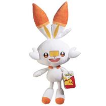 Pokémon 12" Grande Scorbunny Plush - Brinquedo animal recheado de coelho oficialmente licenciado - Idades 2+