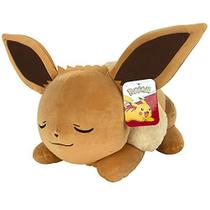 Pokemon 18 "Plush Sleeping Eevee- Pokekémon- Deve ter para os fãs de Pokémon- Pelúcia para viajar, passeios de carro, tempo de sesta e tempo de jogo