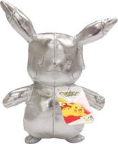 Pokémon 25th Celebration 8" Silver Pikachu Plush - Edição Limitada Brinquedo animal recheado de prata brilhante - 2+