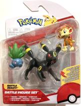 Pokémon - 3 Figuras De Ação - Oddish, Umbreon e Chimchar