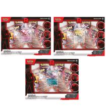 Pokemon 3x Box Coleção EX Equipe Rocket - Nidoking, Persian e Mewtwo Copag - 35880
