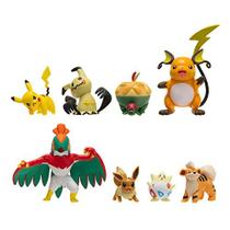 POKEMON Battle Figure 8 Pack - Características Pikachu de 2 Polegadas, Eevee, Appletun, Growlithe, Mimikyu, Togepi, 3-Inch Raichu & Hawlucha - Detalhes Autênticos