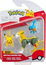 Pokemon Battle Figure Set com Pikachu , Mudkip e Boltund