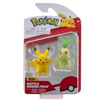 Pokémon Battle Ready Figura Pack Pikachu e Chikorita - 2675 - Sunny