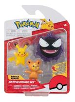Pokemon Battle Set Pikachu Teddiursa e Gastly 2603 Sunny
