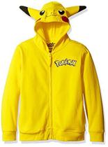 Pokemon Big Boys Pikachu Costume Hoodie, Amarelo, X-Grande-18/20