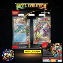 Pokemon Blister Quádruplo Mega Evolução 01 Pokemon Blister Quádruplo Mega Evolução 01