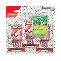 Pokémon Blister Triplo Escarlate e Violeta 151 Bulbasaur com 19 Cartas 33290 33291 - Copag