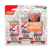 Pokémon Blister Triplo Escarlate e Violeta 151 Charmander com 19 Cartas 33290 33291 - Copag
