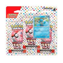 Pokémon Blister Triplo Escarlate e Violeta 151 Squirtle com 19 Cartas 33290 33291 - Copag
