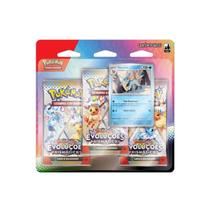 Pokemon Blister Triplo Glaceon Coleção Evoluções Prismáticas Carta Coleção Geek TCG