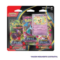 Pokémon : Blister Triplo Mega Evolução - Fogo Fantasmagórico (Whimsicott,Cottonne)