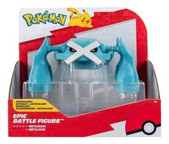 Pokémon Boneco 23 cm Articulado Metagross Batalha Épica Sunny