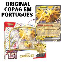 Pokémon Box Zapdos Ex Com Booster Coleção 151 Copag Original em português