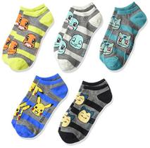 Pokemon Boys 5 Pack No Show Socks