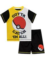 Pokemon Boys's Pokeball Pijama Tamanho 8 Preto