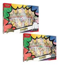Pokemon Cartas Kit Combo 2 Box MegaEvoluçao Heróis Excelsos Lucario E Gardevoir 122 cartas