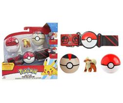 Pokémon Cinto com 2 Pokebolas e Mini Figura Arcanine - Sunny - 2607