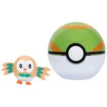 Pokémon Clip 'n' Go Mini Figura Rowlet e Nest Ball