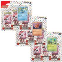 Pokemon Coleção 151 Kit com 3 Blisters Triplos