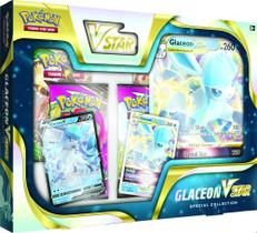 Pokémon Coleção Especial Leafeon VSTAR / Glaceon VSTAR do Jogo de Cartas Idade 6+ 2 jogadores 10 minutos de jogo