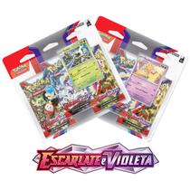 Pokémon Escarlate e Violeta Kit 2 Blister Triplo C/ 38 Cards