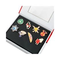 Pokémon Gym Badges Broches Box Set Kanto Johto Hoenn Sinnoh Unova Kalos Ilhas Laranja Pins