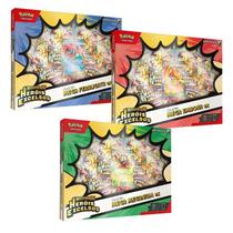 Pokemon Kit Combo Booster Com 3 Box MegaEvoluçao Heróis Excelsos Meganium EX, Mega Emboar EX e Mega Feraligatr EX 147 Pokemon Kit Combo Booster Com 3 Box MegaEvoluçao Heróis Excelsos Meganium EX, Mega Emboar EX e Mega Feraligatr EX 147