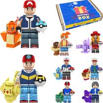 POKEMON Minifigures Coleção 16 bonecos Blocos Montar 120 pçs ASH PIKACHU SQUIRTLE CHARMANDER CALEM GENGAR MISTY EEVEE SERENA MEWTWO PSYDUCK BULBASAUR POKEMON Minifigures Coleção 16 bonecos Blocos Montar 120 pçs ASH PIKACHU SQUIRTLE CHARMANDER CALEM GENGAR MISTY EEVEE SERENA MEWTWO PSYDUCK BULBASAUR