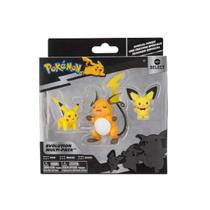 Pokemon Multipack Evoluçao Pichu Pikachu E Raichu Sunny 3295