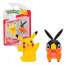 Pokémon Pack 2 Bonecos De Batalha Pikachu & Tepig - Sunny
