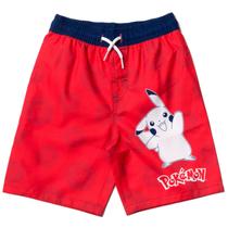 Pokemon Pikachu Little Boys Swim Trunks Roupa de banho Vermelho 5