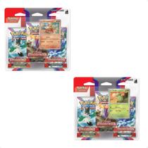 Pokemon TCG Estampas Ilustradas 2 Blisters Triplos Evoluções em Paldea Evoluções Escarlate e Violeta Copag - 33196