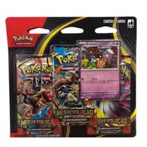 Pokémon Tcg Megaevolução Kit 3 Pacotes Booster - 19 Cartas - Megaevolução - Português Pokémon Tcg Megaevolução Kit 3 Pacotes Booster - 19 Cartas - Megaevolução - Português