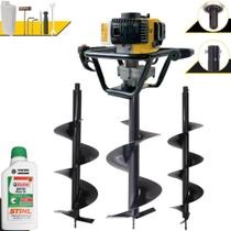 Polaca Cavadeira Motorizada À Gasolina 2T Lynus PSL-517 52cc 1,8HP 9.000rpm Perfurador de Solo Profissional Completo Com Conjunto de Brocas 80X20cm, 80X25cm e 80X30cm + ÓLEO STIHL 8017 2T Polaca Cavadeira Motorizada À Gasolina 2T Lynus PSL-517 52cc 1,8HP 9.000rpm Perfurador de Solo Profissional Completo Com Conjunto de Brocas 80X20cm, 80X25cm e 80X30cm + ÓLEO STIHL 8017 2T