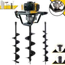 Polaca Cavadeira Motorizada À Gasolina 2T PSL517 Lynus 52cc 1,8HP 9.000rpm de Alta Performance Com Empunhadura Ergonômica e Ignição CDI Perfurador de Solo Com KIT Brocas 80x10cm, 80x15cm e 80x20cm