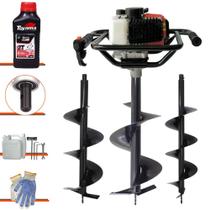 Polaca Cavadeira Motorizada Vant VPS-52 À Gasolina 2T 52cc 2HP 6.500rpm Perfurador Com Brocas 80x20cm, 80x25cm e 80x30cm + ÓLEO TOYAMA 2T