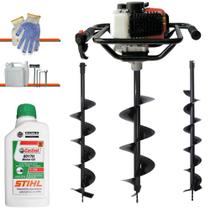Polaca Cavadeira Motorizado Vant VPS52 À Gasolina 2T 52cc 2HP Alta Rotação Perfurador Com Brocas 80x10cm, 80x15cm e 80x20cm + ÓLEO STIHL