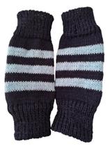 Polaina Infantil em Tricô (Azul Marinho com listras azu bebê)