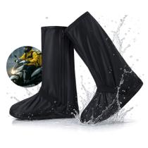 Polainas Galochas para Motoboy Par de Botas Impermeável Contra Chuva para Trilhas Resistente Polainas Galochas para Motoboy Par de Botas Impermeável Contra Chuva para Trilhas Resistente