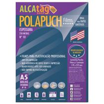 PolaPuch Plástico para Plastificação N10, Esp 0.1, 250 mic - A5 - Alça Tag Shop