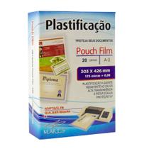 Polaseal A3 303x426 - 20 Folhas - Plástico para Plastificação Pouch Film 0,05 - MARES